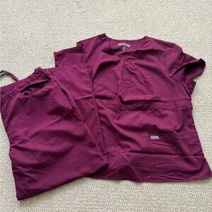 Grey's Anatomy Plum Scrub Set